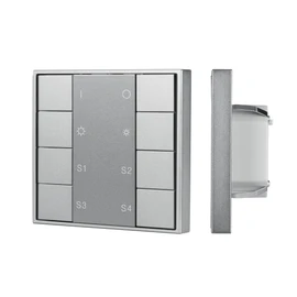 Фото #1 товара INTELLIGENT ARLIGHT Кнопочная панель DALI-201-23-1G-4SC-DIM-DT6-IN Silver (BUS, Frame) (IARL, IP20 Металл, 3 года)