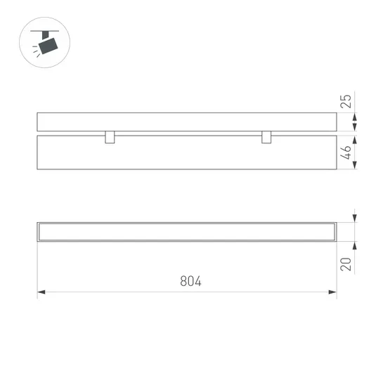 Фото #5 товара Светильник MAG-FLAT-FOLD-25-S804-24W Day4000 (BK, 100 deg, 24V) (Arlight, IP20 Металл, 3 года)