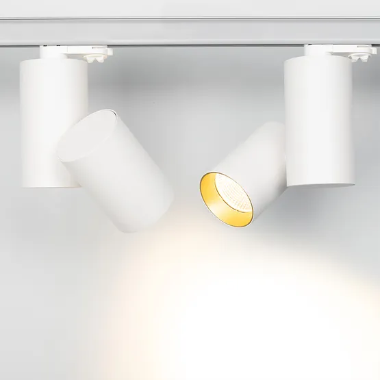 Фото #2 товара Светильник SP-POLO-TRACK-TURN-R85-15W Warm3000 (WH-GD, 40 deg) (Arlight, IP20 Металл, 3 года)