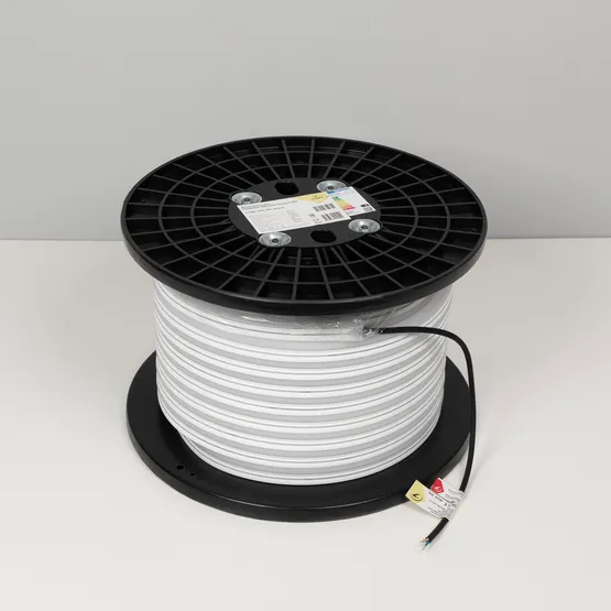 Фото #3 товара Светодиодная лента герметичная MOONLIGHT-SIDE-X336-12x24mm 230V Warm3000 (11 W/m, IP65, 50m, wire x1) (Arlight, Грибовидная форма)