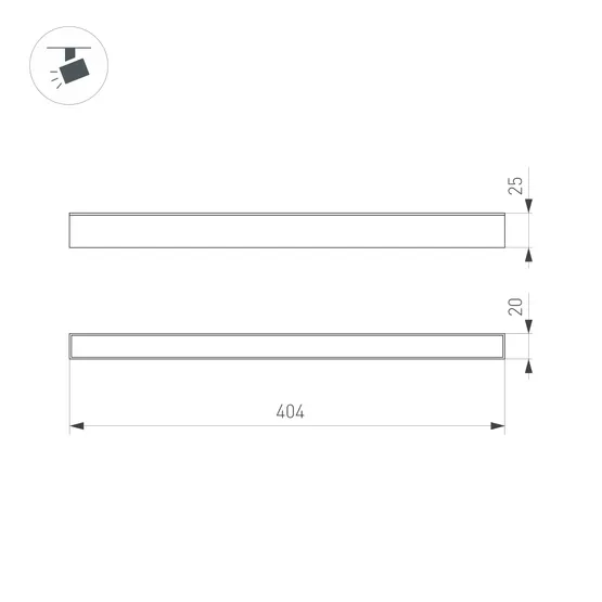 Фото #11 товара Светильник MAG-FLAT-25-L400-12W Warm3000 (BK, 100 deg, 24V, DALI) (Arlight, IP20 Металл, 3 года)